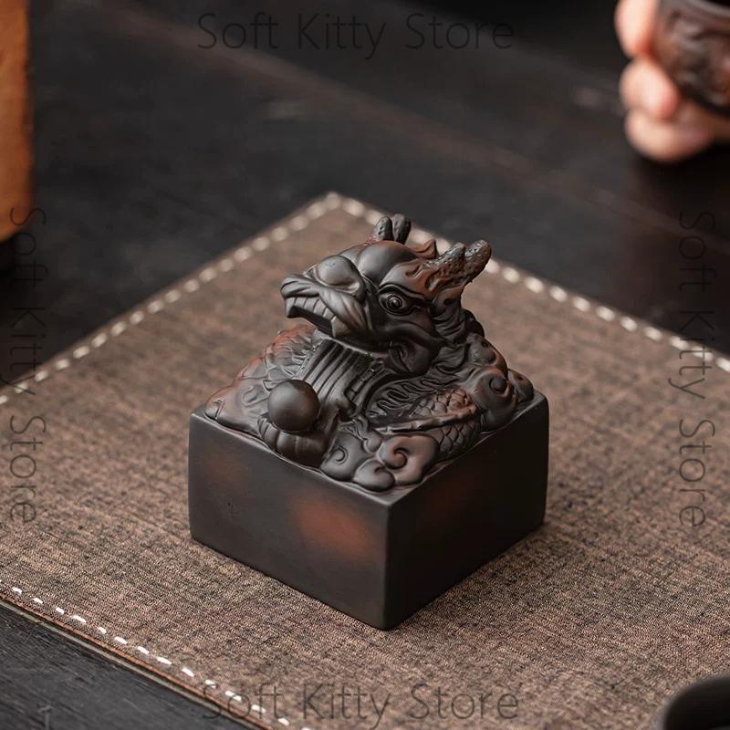 Woodworking Free Plans - เครื่องปั้นดินเผาสีม่วง ของที่ระลึกแผนพัฒนา 5 ปีฉบับที่ 9 ตราประทับหยกพิมพ์ลายมังกร