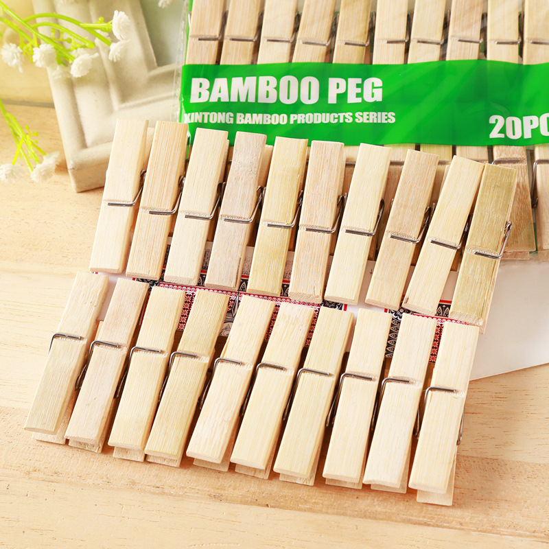 Woodworking Z Clips - หมุดยึดเสื้อผ้าไม้ไผ่ธรรมชาติ20ชิ้นหมุดถุงเท้าผ้าปูที่นอนกันลมคลิปหนีบผ้างานฝีมืออุปกรณ์ในบ้าน