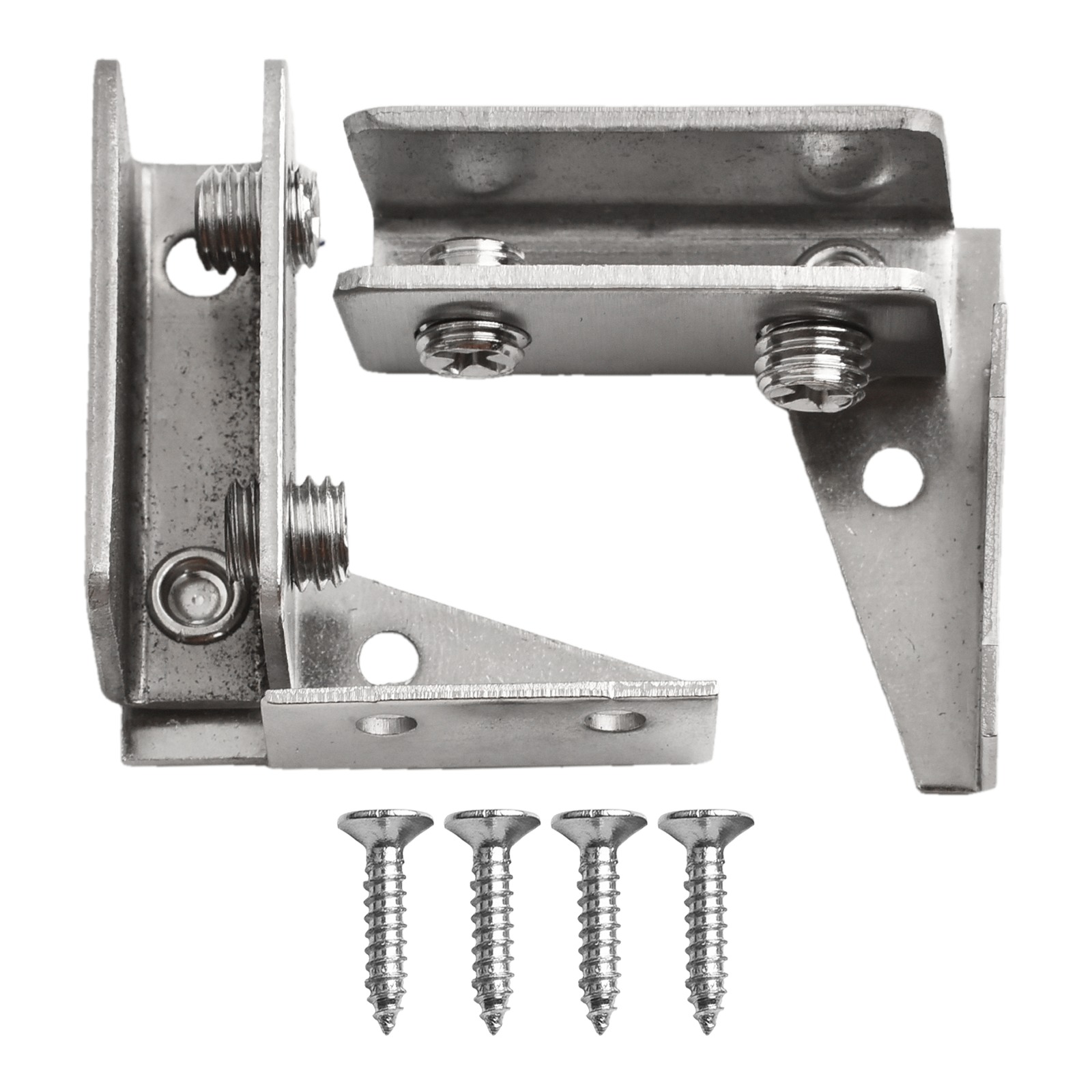 Cabinet Scraper Set - บานพับกระจกแบบไม่มีรูพรุน 2 ชิ้น ชุดบานพับตู้โชว์แบบแม่เหล็ก บานพับเฟอร์นิเจอร์แบบสัมผัสแม่เหล็ก อุปกรณ์ฮาร์ดแวร์บานพับ