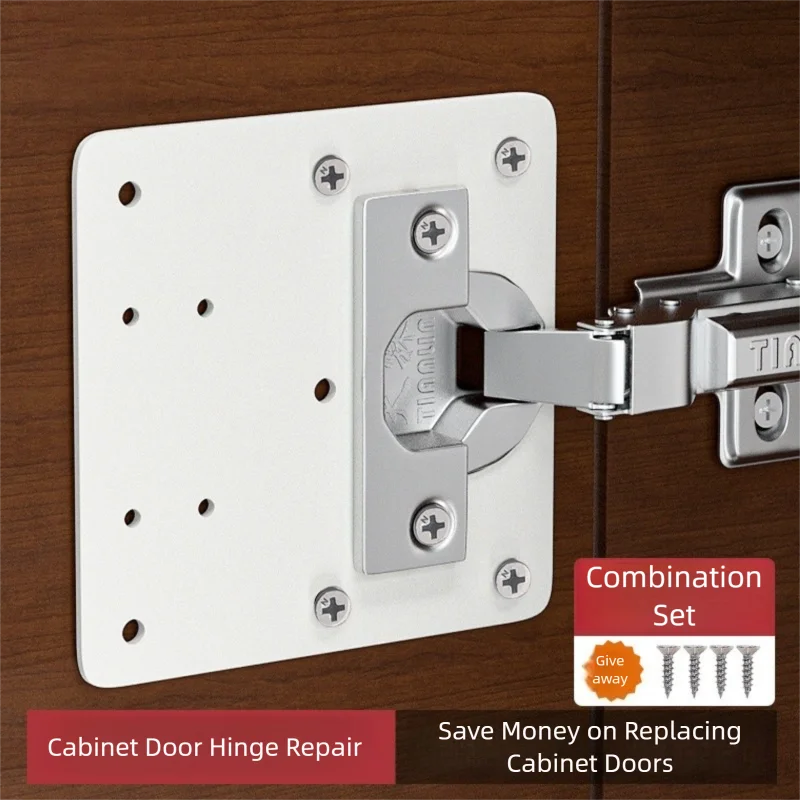 Cabinet Scraper Set - ชุดซ่อมบานพับตู้ แผ่นยึดบานพับตู้ครัว พร้อมรู แผ่นรองปรับระดับ ขายึด อุปกรณ์เครื่องมือในครัวเรือน