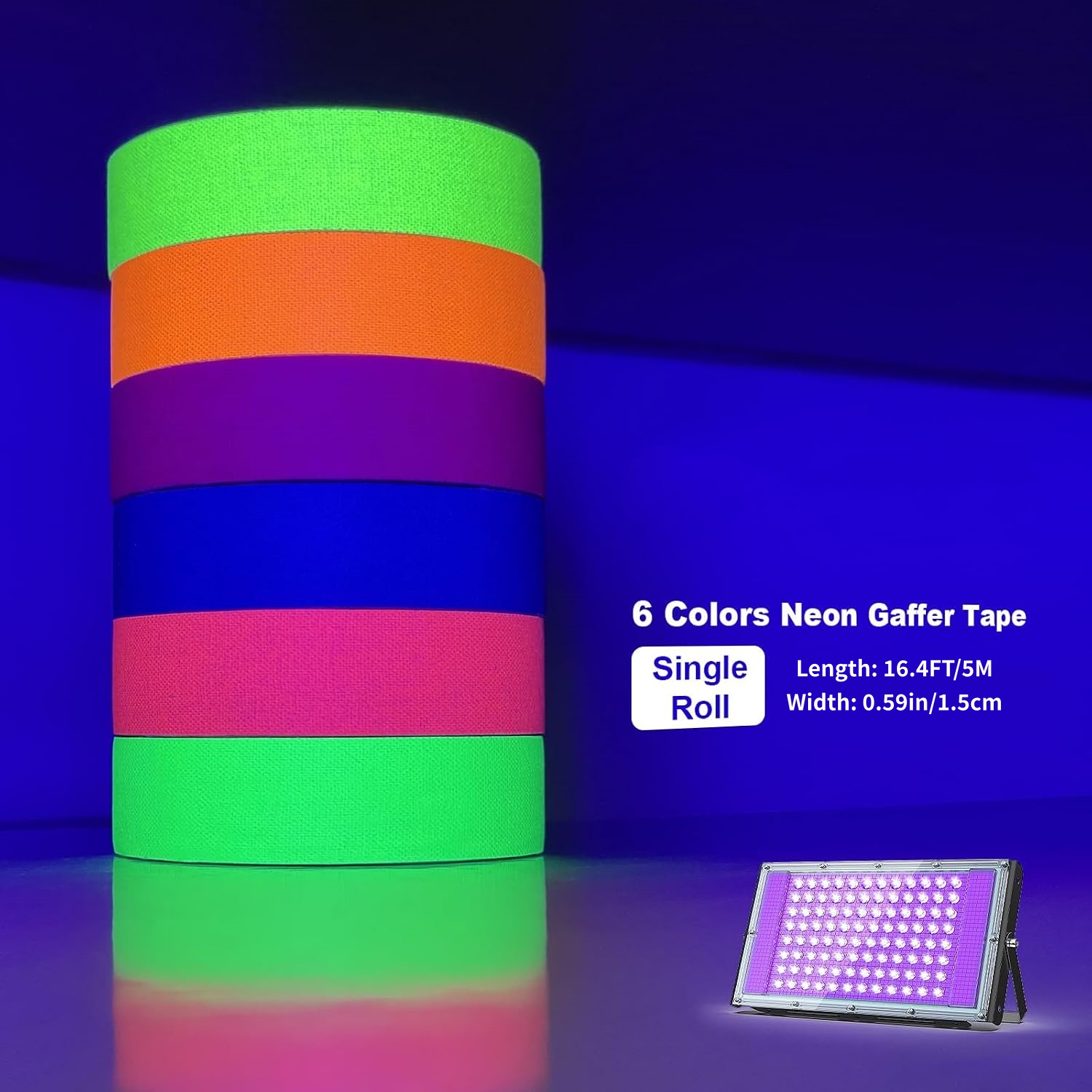 Woodworking Uv Light - เทปผ้าเรืองแสงนีออน เทปเรืองแสงสำหรับงานปาร์ตี้ UV เหมาะสำหรับงานฝีมือ DIY สำหรับงานวันเกิดและงานปาร์ตี้วันหยุด