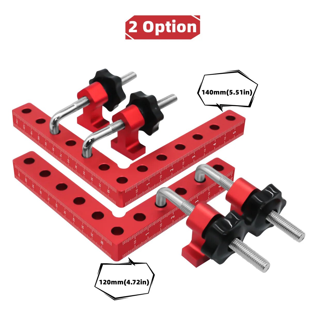 Woodworking Z Clips - แคลมป์มุมฉาก 90 องศา ขนาด 120/140 มม.,