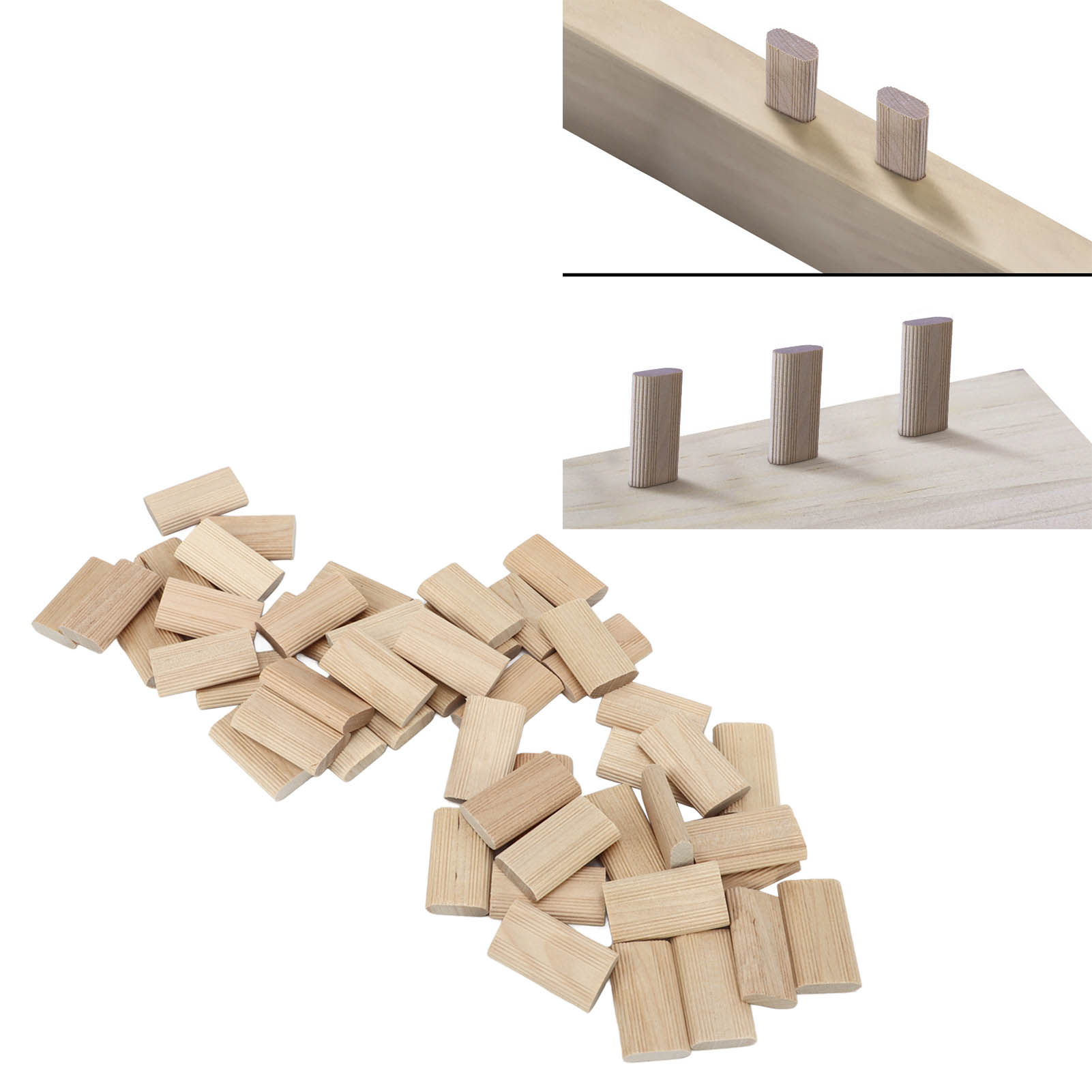 Woodworking Domino - เดือยไม้บีชโดมิโน 50 ชิ้น ขนาด 8x40 มม.