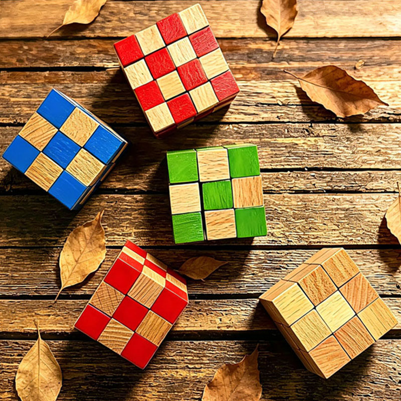 Woodworking Hobby - เกมฝึกสมองไม้รูปทรงลูกบาศก์สี่เหลี่ยมสำหรับผู้ใหญ่และเด็ก ของเล่นฝึกไอคิวและตรรกะ ฝึกการแก้ปัญหา เสริมสร้างทักษะการเรียนรู้และความสนุกสนาน