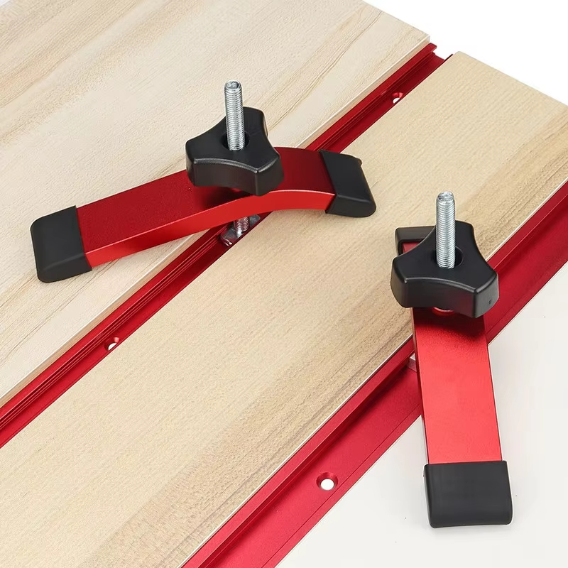 Woodworking Company - ตัวหนีบยึดแบบเร็ว 1/2 ชิ้น ทำจากอะลูมิเนียม สำหรับงานไม้ ใช้กับราง