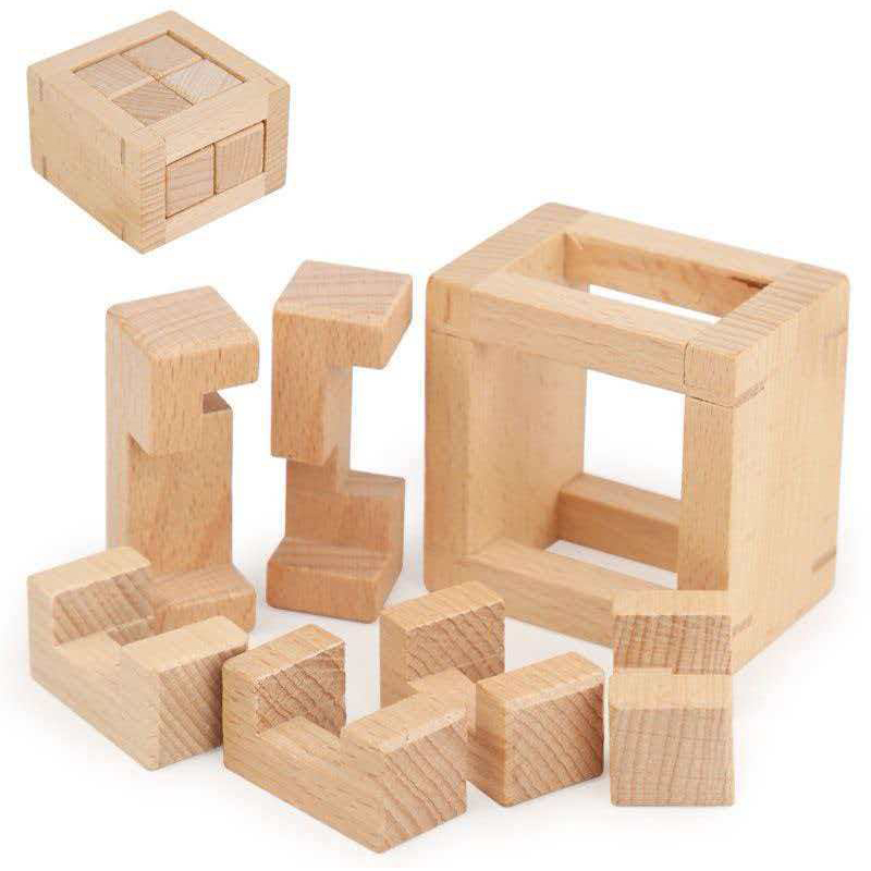 Woodworking Hobby - เกมไขปริศนาไม้ YueYu II ของเล่นฝึกสมองสำหรับผู้ใหญ่และเด็ก ลูกบาศก์ลูบัน ของขวัญเสริมสร้างไอคิวและการเรียนรู้ที่ไม่เหมือนใคร