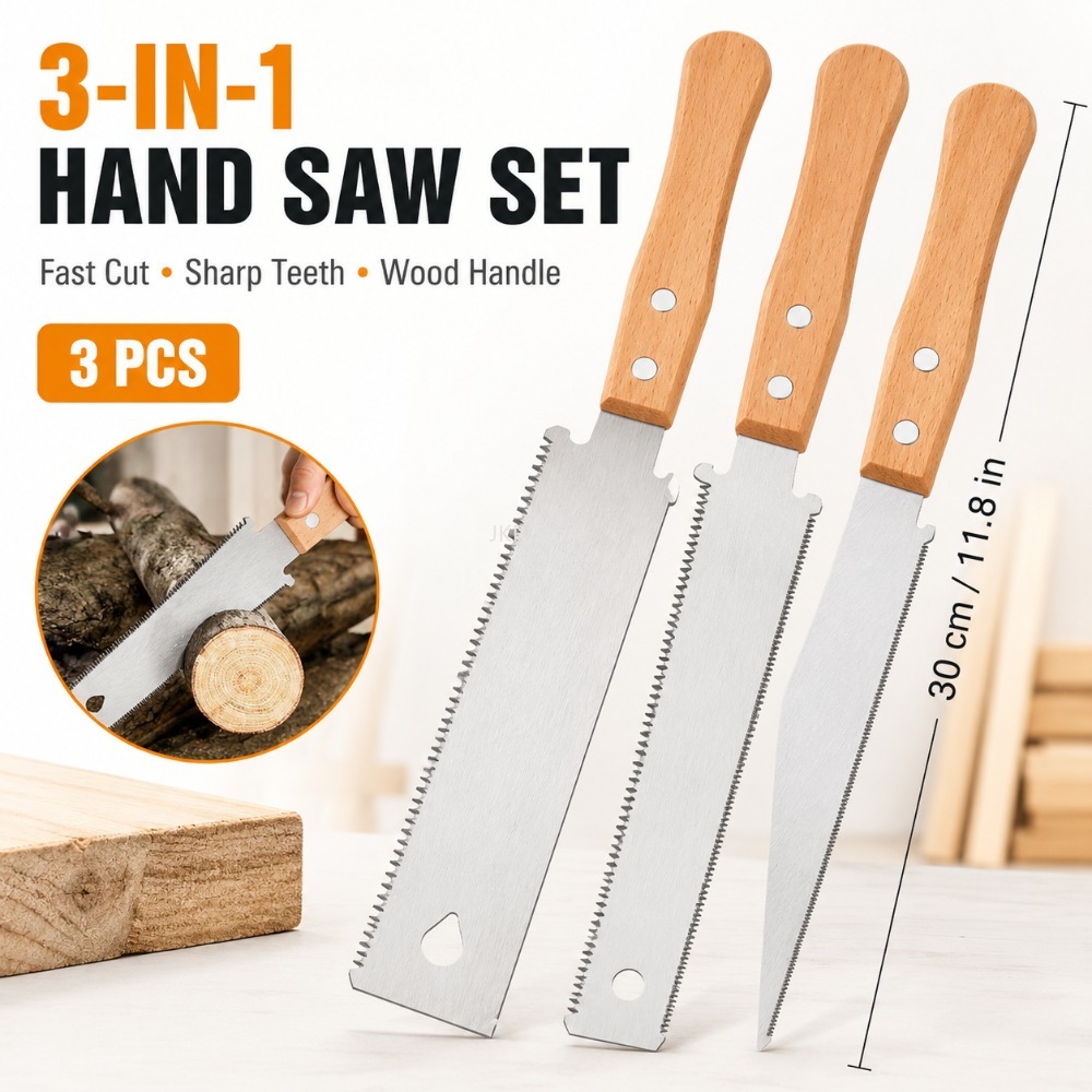 Woodworking Japanese Tools - เลื่อยมือแบบญี่ปุ่นฟันละเอียด เหล็ก SK5 เลื่อยตัดไม้แบบยืดหยุ่น สำหรับงานสวน งานช่างไม้