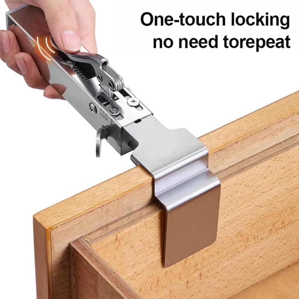 Woodworking Z Clips - Quick-ติดตั้งลิ้นชักด้านหน้าการติดตั้งClamps,ตู้ลิ้นชักClamps Universal Fitประหยัดแรงงานปรับลิ้นชักคลิปยึด