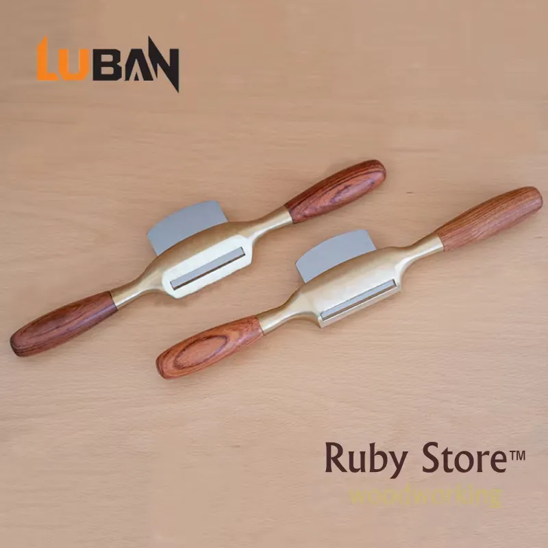 Spokeshave Flat - ชุดเครื่องมือไควนชางเซิง ลู่ปัน 2 ชิ้น แบบฐานแบนและฐานกลมสีบรอนซ์ -