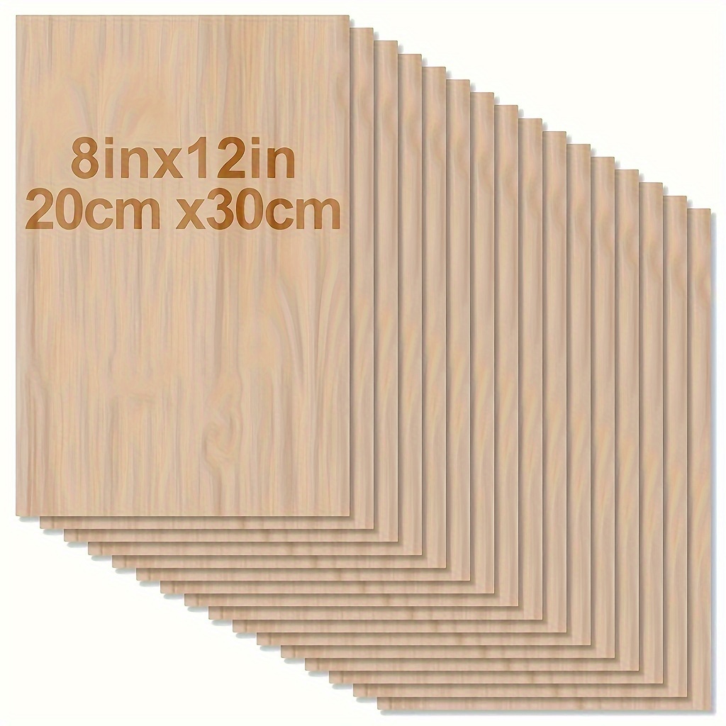 Woodworking Zone - แผ่นไม้สำหรับงานฝีมือ 4/8 ชิ้น - ขนาด 20*30