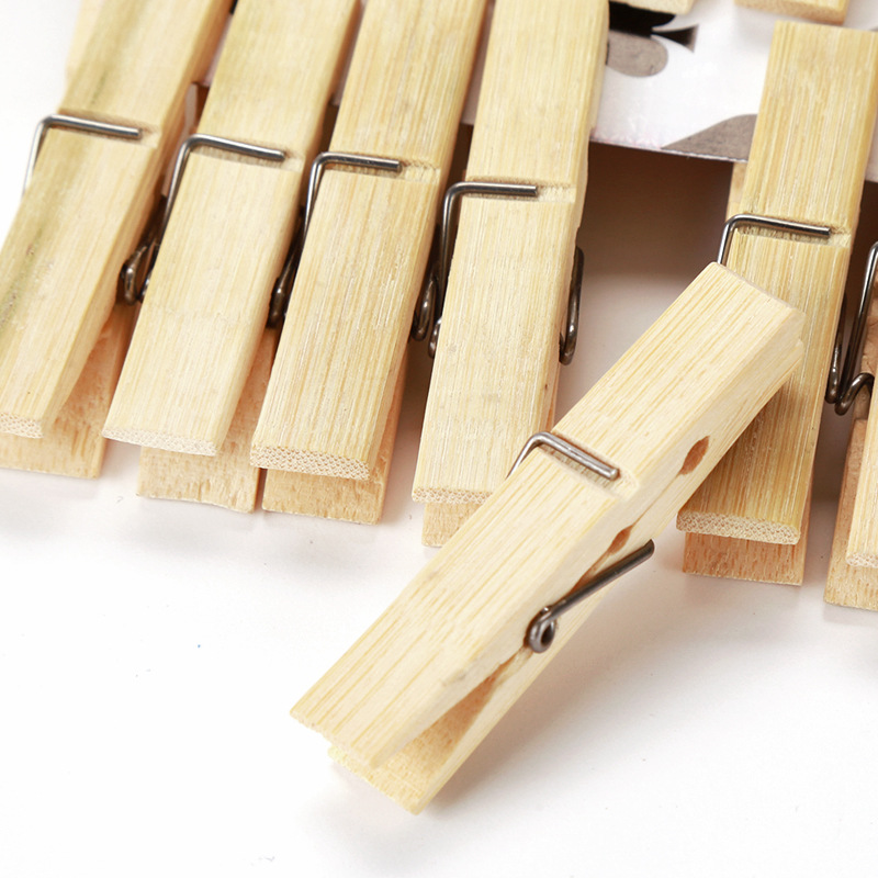 หมุดยึดเสื้อผ้าไม้ไผ่ธรรมชาติ2 - Woodworking Z Clips บทวิจารณ์และราคา