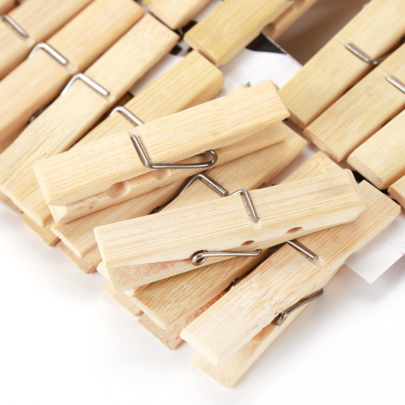 หมุดยึดเสื้อผ้าไม้ไผ่ธรรมชาติ2 - Woodworking Z Clips บทวิจารณ์และราคา