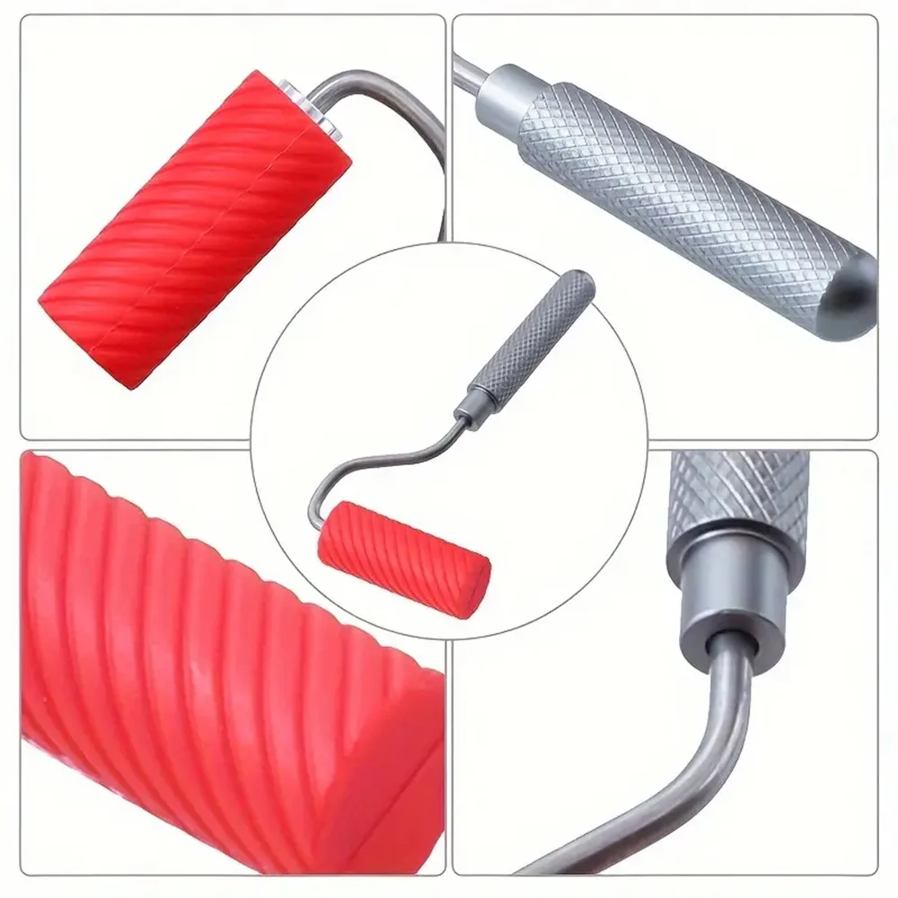 ลูกกลิ้งซิลิโคนพร้อมถาด ขนาด 1 - Woodworking Glue Roller บทวิจารณ์และราคา