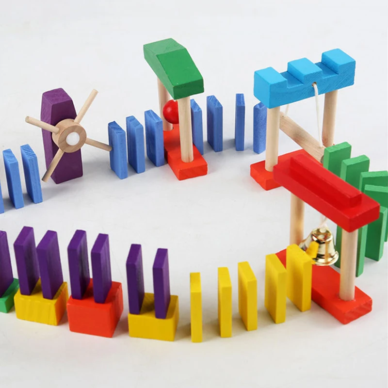Montessori ของเล่นไม้รุ้งโดมิโ - Woodworking Domino บทวิจารณ์และราคา