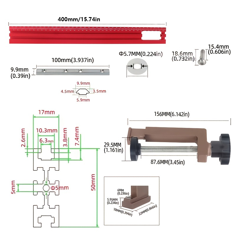 รางนำร่องสำหรับงานกัดแต่ง 40 ซ - Woodworking Z Clips บทวิจารณ์และราคา