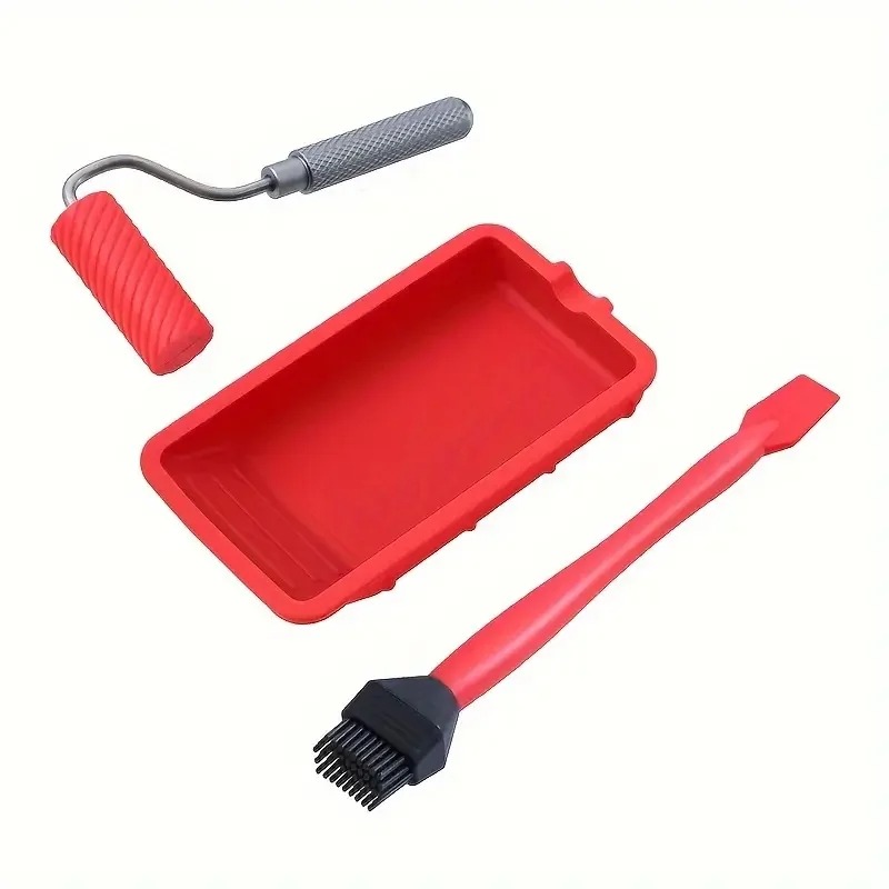 ถาดทาสีพร้อมแปรง กล่องซิลิโคน  - Woodworking Glue Roller บทวิจารณ์และราคา