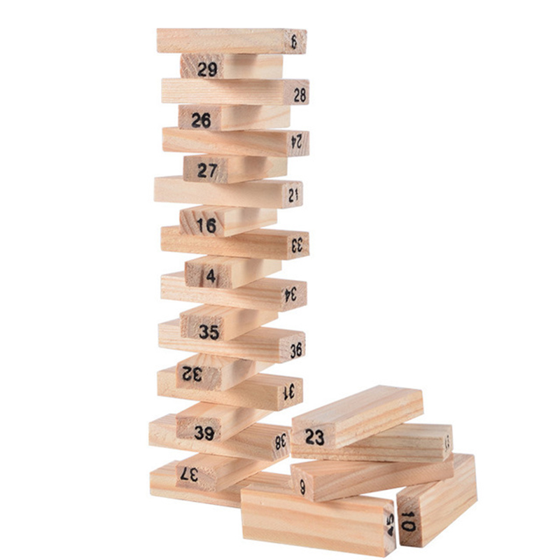 54 ชิ้นอาคารบล็อกของเล่นตลกมิน - Woodworking Domino บทวิจารณ์และราคา