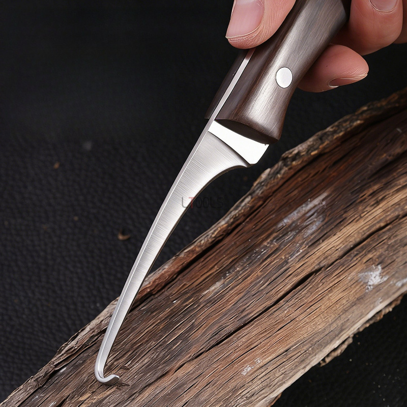 มีดตะขอเหล็กกล้าไร้สนิมความแข็ - Woodworking Manufacturing บทวิจารณ์และราคา